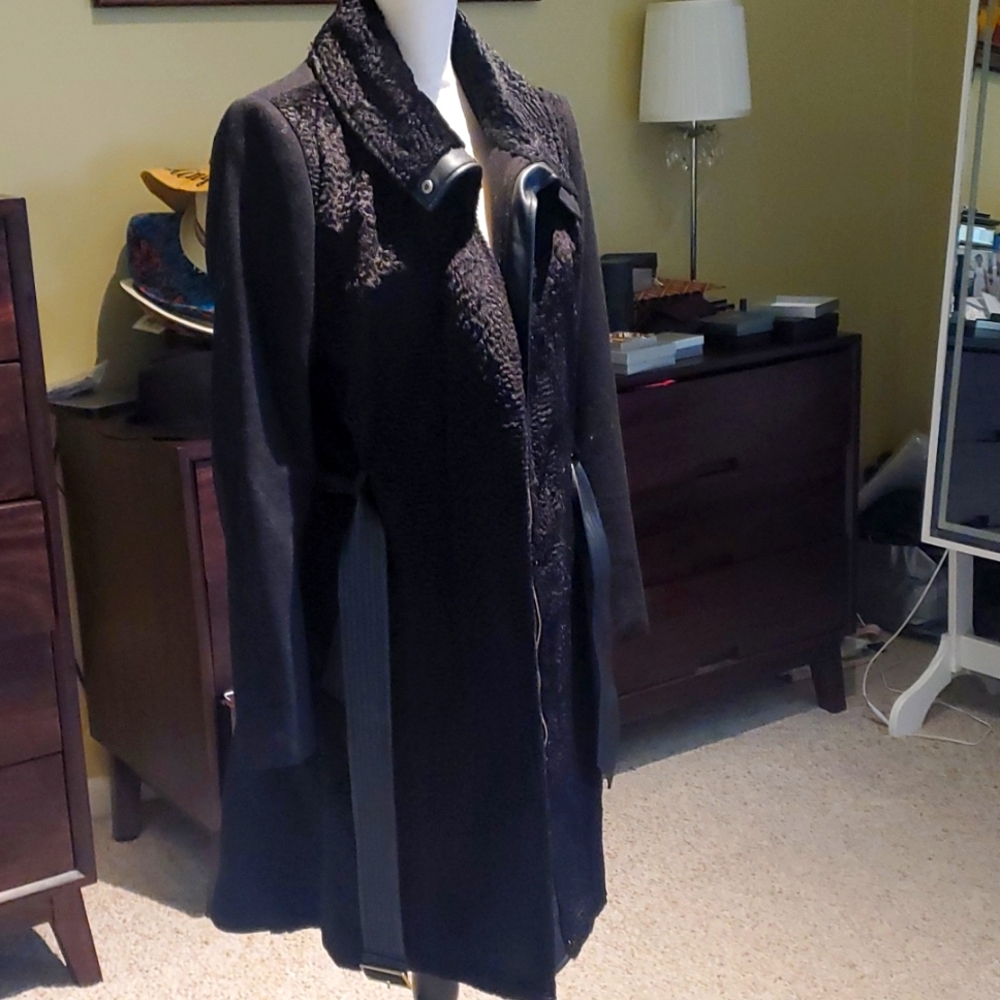BLACK Winter coat by Badgley Mischka